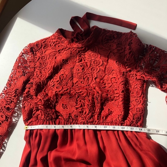 ASOS Women’s Rust Lace Maxi Maternity Dress 4 XS - Picture 11 of 14